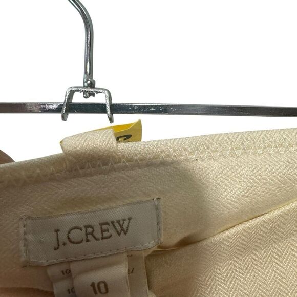 J. Crew Beige Cream Linen Cafe Trouser Pants Size 10 - Picture 5 of 12